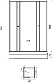 Triton Душевой уголок Вента-Хром 90x90 – фотография-5